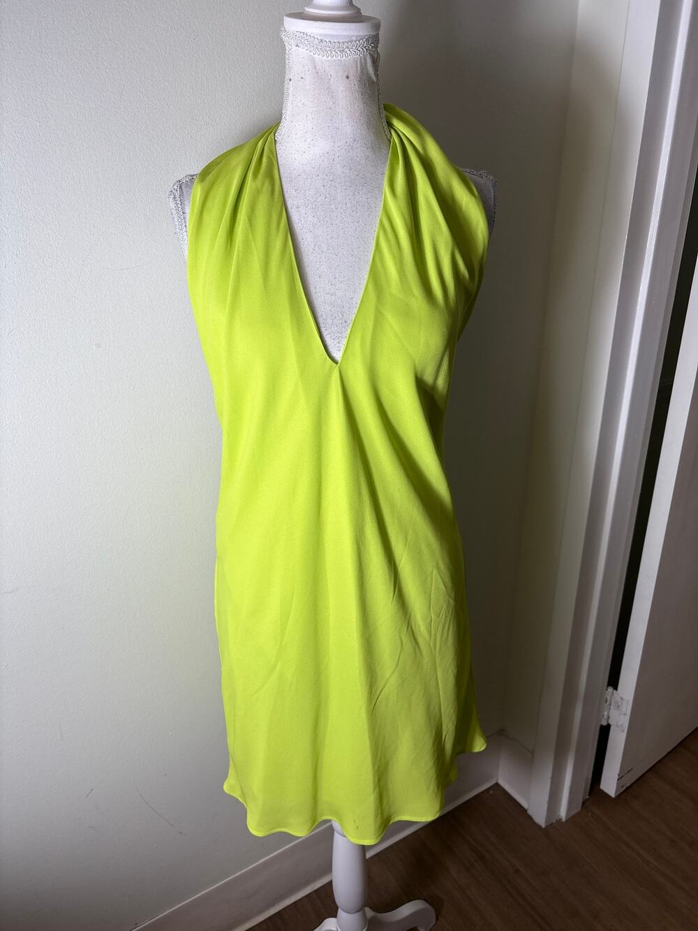 Show Me Your Mumu Neon Yellow Halter Cocktail Dress Sz S